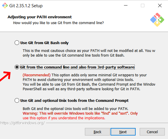 Add git to the path