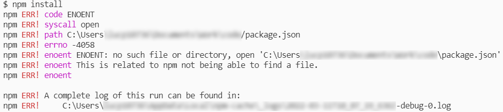Possible npm error.