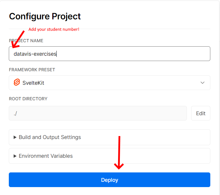 2. Change the project name